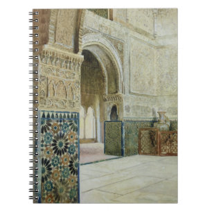 Interieur van de Alhambra, Granada (w/c) Notitieboek
