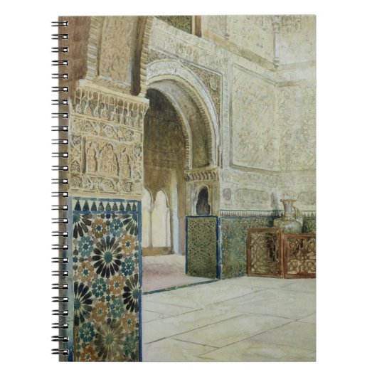 Interieur van de Alhambra, Granada (w/c) Notitieboek (Voorkant)