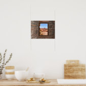 Interieur van de cabine met uitzicht op de Valley  Poster (Keuken)