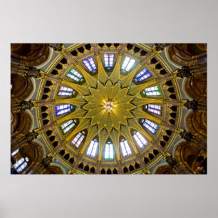 Interieur van de koepel van het parlementsgebouw poster