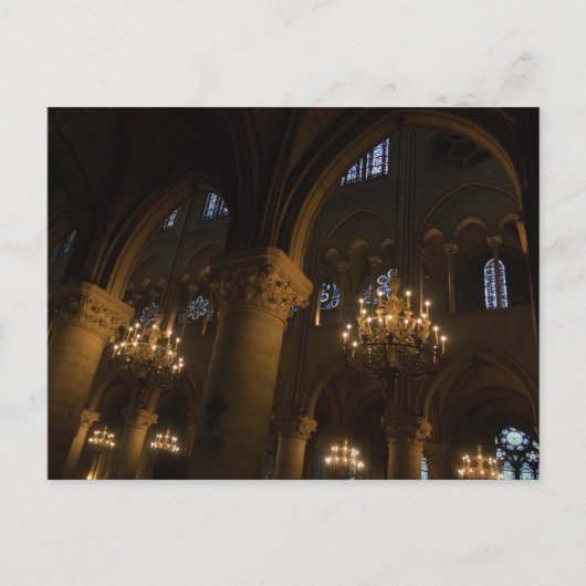 interieur van de Notre Dame Briefkaart (Voorkant)