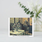 interieur van de schilder door Eugene Paul Gauguin Briefkaart (Staand voorkant)