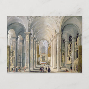 Interieur van een kerk 2 briefkaart