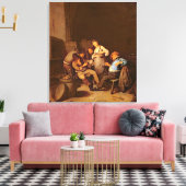 Interieur van een Nederlandse Taverne Canvas Afdruk (Insitu (Woonkamer))