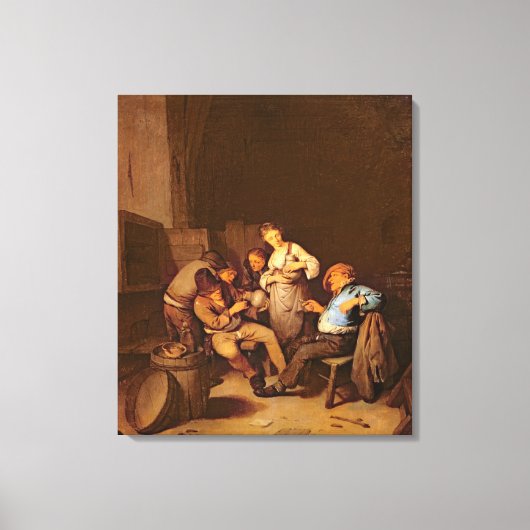 Interieur van een Nederlandse Taverne Canvas Afdruk (Voorkant)