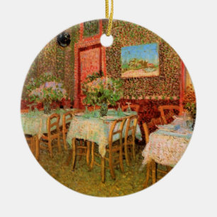 Interieur van een restaurant door Vincent van Gogh Keramisch Ornament