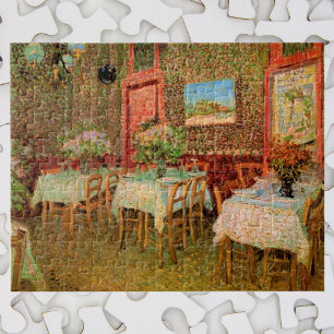 Interieur van een restaurant door Vincent van Gogh Legpuzzel