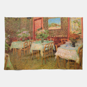 Interieur van een restaurant door Vincent van Gogh Theedoek