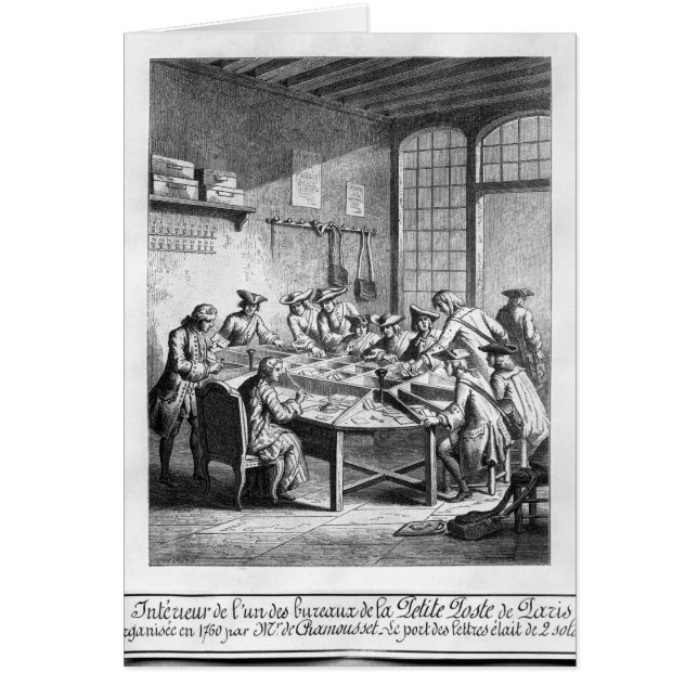 Interieur van het Kleine Postkantoor in Parijs (Voorkant)