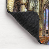 Interieur van katholieke kerk muismat (Hoek)