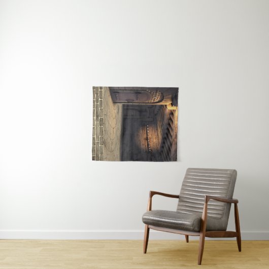 Interieur van middeleeuws kasteel Foto Achtergrond Wandkleed (In Situ (horizontaal))