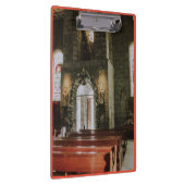 Interieur van versierd stenen muur kerk klembord (Rechts)