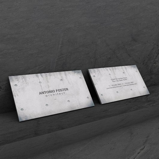 Interieurarchitect Bloot Beton Muur Visitekaartje