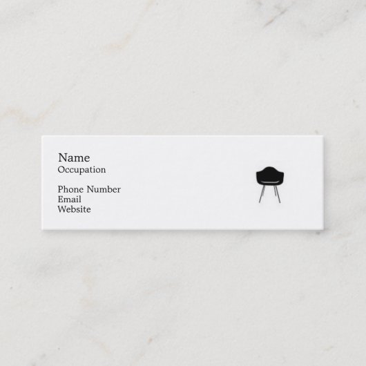 interieurdesigner skinny card mini visitekaartje (Voorkant)