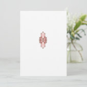 interieurontwerp behang rode bloemen, witte achter kaart (Staand voorkant)