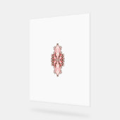 Interieurontwerp behang Rode bloemen, witte rug Acryl Bord (Hoek)