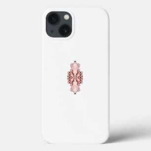 Interieurontwerp behang Rode bloemen, witte rug Case-Mate iPhone Case