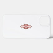 Interieurontwerp behang Rode bloemen, witte rug Case-Mate iPhone Case (Achterkant (horizontaal))