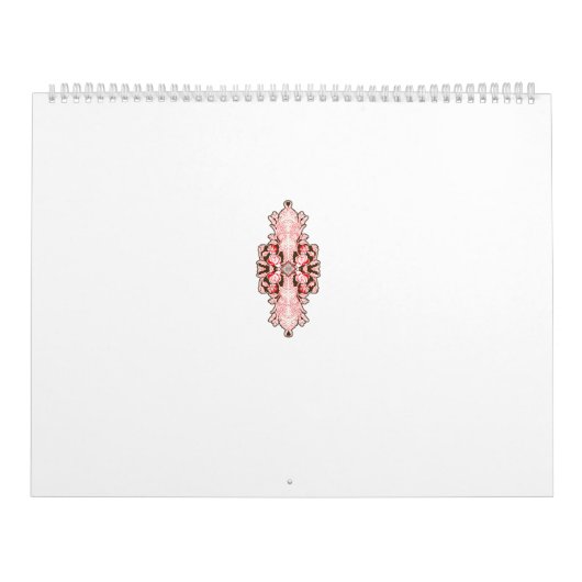 Interieurontwerp behang Rode bloemen, witte rug Kalender (Hoes)