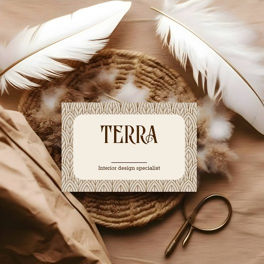 interieurontwerp Eenvoudig inheems patroon Visitekaartje