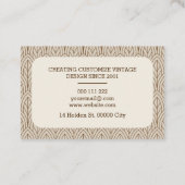 interieurontwerp Eenvoudig inheems patroon Visitekaartje (Achterkant)