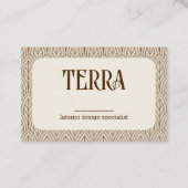 interieurontwerp Eenvoudig inheems patroon Visitekaartje (Voorkant)