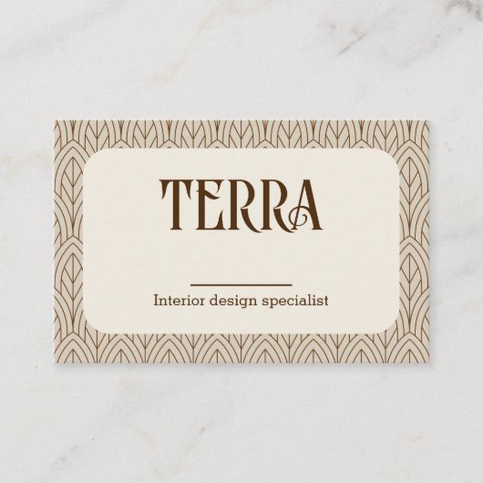 interieurontwerp Eenvoudig inheems patroon Visitekaartje (Voorkant)