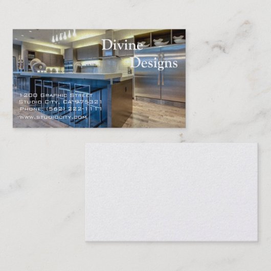 Interieurontwerp - Gepersonaliseerd Visitekaartje (Voorkant / Achterkant)