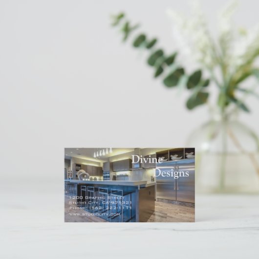 Interieurontwerp - Gepersonaliseerd Visitekaartje (Staand voorkant)