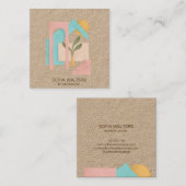 Interieurontwerp Home Staging Real Estate Hotel Vierkante Visitekaartje (Voorkant / Achterkant)