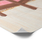 Interieurontwerp in Paarse en roze Poster (Hoek)