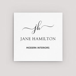 Interieurontwerp Modern Monogram Vierkante Visitekaartje