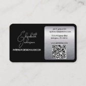 Interieurontwerp of Architect Logo Black and Steel Visitekaartje (Achterkant)