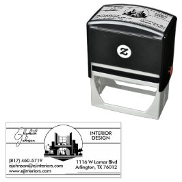 Interieurontwerp of Architect Logo Zelfinktende Stempel