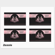 Interieurontwerp of Architect Logo Zwart en Roos