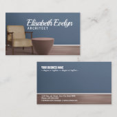 Interieurontwerp van de woonkamer visitekaartje (Voorkant / Achterkant)