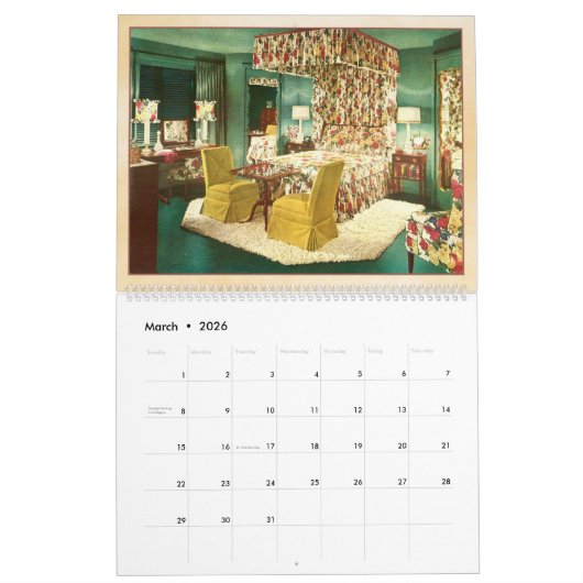interieurontwerpen - Homes van 1940 - Kalender (Mar 2026)