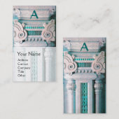 INTERIEURONTWERPER, ARCHITECTUUR Monogram Blauwgro Visitekaartje (Voorkant / Achterkant)