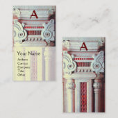 INTERIEURONTWERPER, ARCHITECTUUR Monogram Rood Wit Visitekaartje (Voorkant / Achterkant)