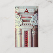 INTERIEURONTWERPER, ARCHITECTUUR Monogram Rood Wit Visitekaartje (Achterkant)