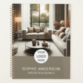 Interieurontwerper Custom Logo Photo Taupe Planner (Voorkant)