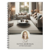 Interieurontwerper Custom Monogram Professional Notitieboek (Voorkant)