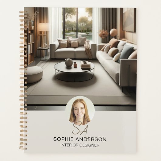 Interieurontwerper Custom Monogram Professional Planner (Voorkant)