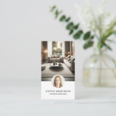Interieurontwerper Custom Photo QR Social Media Visitekaartje (Staand voorkant)