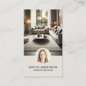 Interieurontwerper Custom Photo QR Social Media Visitekaartje (Voorkant)