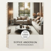Interieurontwerper Eigen Logo Foto Neutraal Beige Planner (Voorkant)