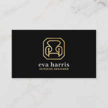 Interieurontwerper Elegant Zwart & Goud Logo
