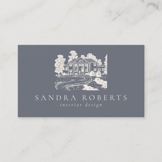 Interieurontwerper elegante art code visitekaartje (Voorkant)