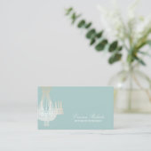 Interieurontwerper Elegante Gouden Kroonluchter Visitekaartje (Staand voorkant)