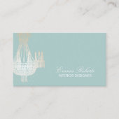 Interieurontwerper Elegante Gouden Kroonluchter Visitekaartje (Voorkant)